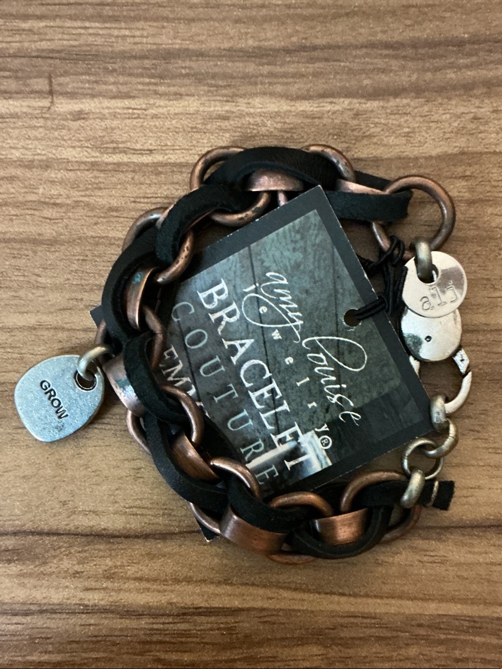 Amy Louise Black and Copper Bracelet. NWT